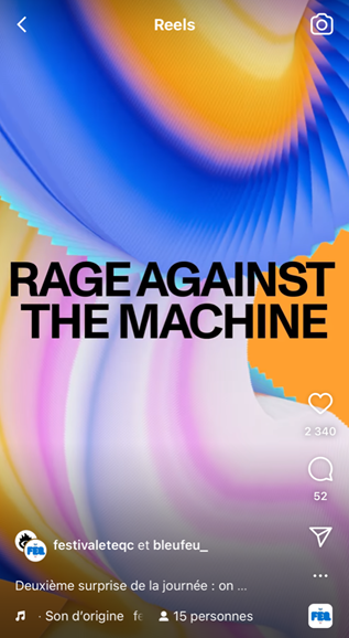 Exemple d'une campagne Instagram Exemple d'une campagne Instagram